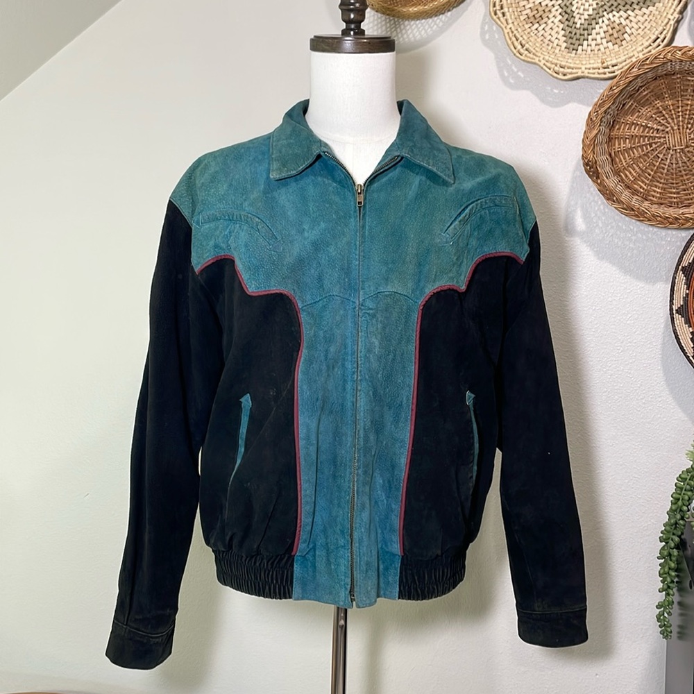 Vintage Pioneer Wear Leather Suede Jacket Coat Men’s Women’s Unisex Size Medium